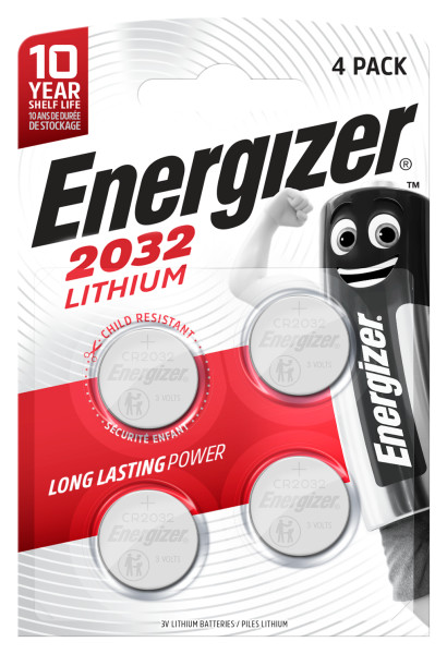 Energizer Lithium CR2032 Coin Cell  Pack of 4